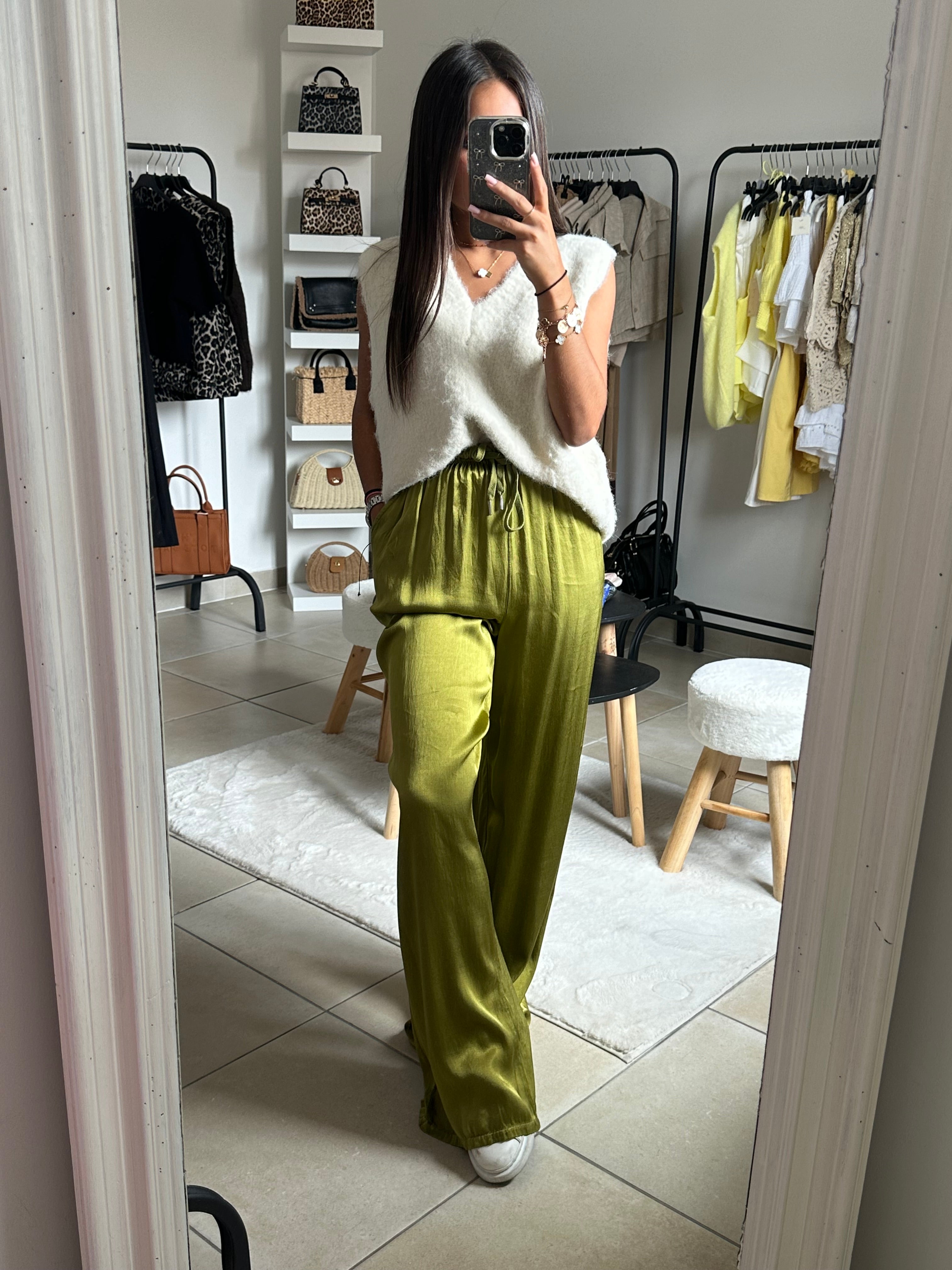 Pantalon satin