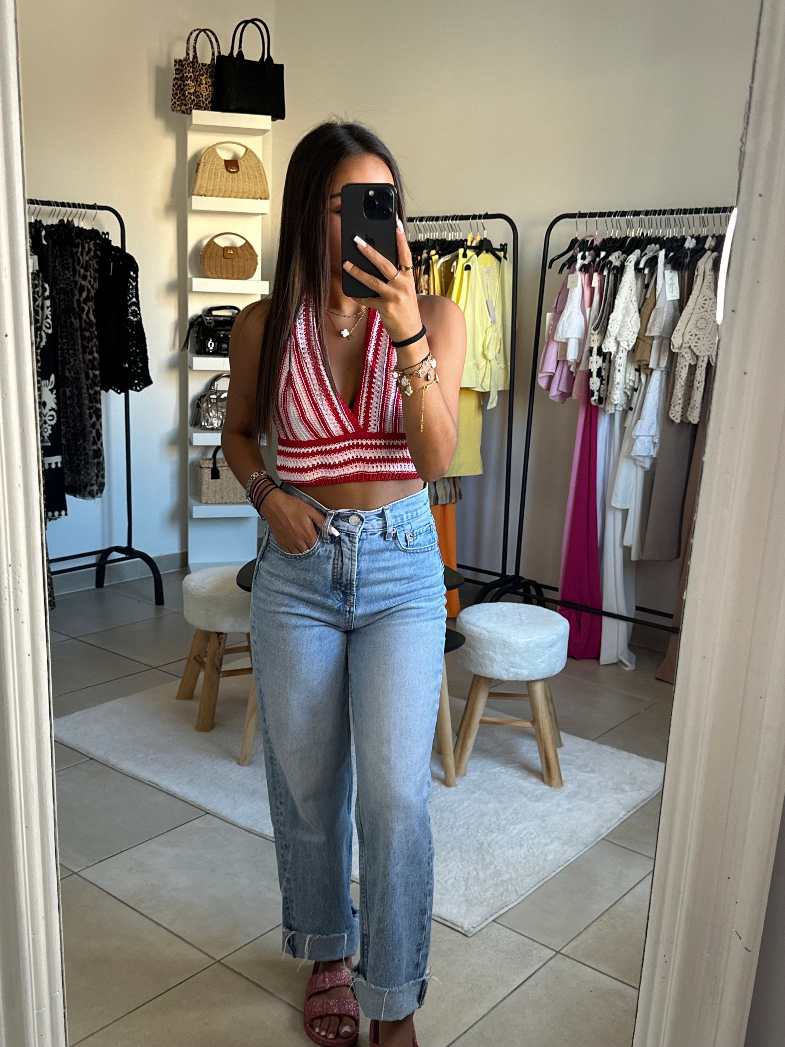 Top, macramé