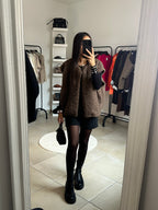 Veste sans manches moumoute
